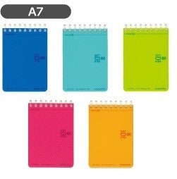 Kokuyo A7 ORANGE Soft Ring Notebook 6mm Dotted Ruled Line Mini Type Reporter Style Notebook Flip Up Notebook | 80 Sheets SV378BT