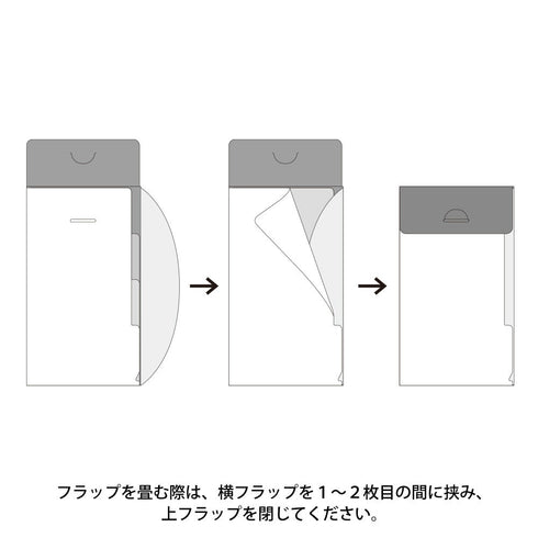 Midori A5 SLIM With Flap BIRD White-Tailed Tit Birds on a Wire 3 Pocket Clear Folder MD Folder Water Resistant Folder | 221.5mm X 126mm