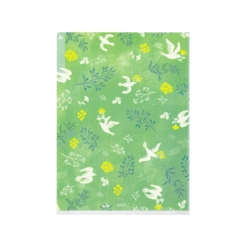 Midori A5 Peace LEAVES 3 Pocket Clear Folder MD Folder Water Resistant Folder | 220mm X160mm