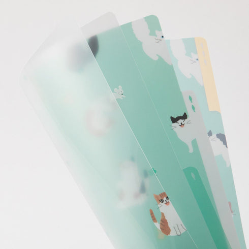 Midori A4 CATS 3 Pocket Clear Folder MD Folder Water Resistant Folder | 310mm X 221mm
