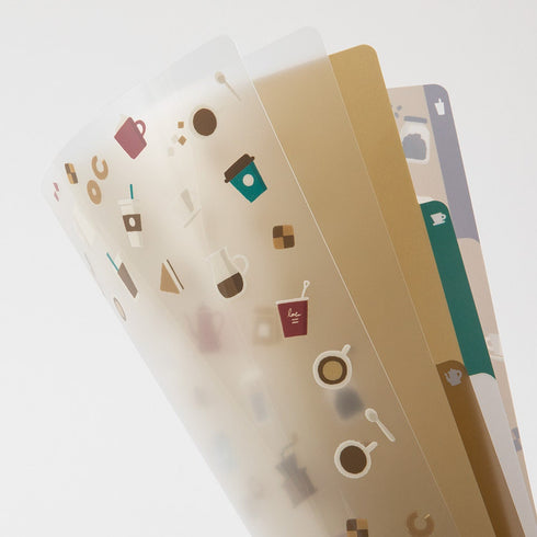 Midori A4 COFFEE 3 Pocket Clear Folder MD Folder Water Resistant Folder | 310mm X 221mm