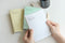 MU Lifestyle WHITE STORAGE Book Storage Binder Storage Wallet Print-On Stickers Rub -On Stickers Transfer Stickers Translucent Stickers