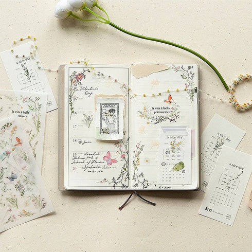 MU Lifestyle Print-On Stickers Rub -On Stickers Transfer Stickers Translucent Stickers 183 | Butterflies Butterfly Lavender Wildflowers