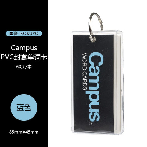 Kokuyo Campus BLUE Word Card Fountain Pen Testing Journal Fountain Pen Ink Swatches Pen Swatches Ink Swatches