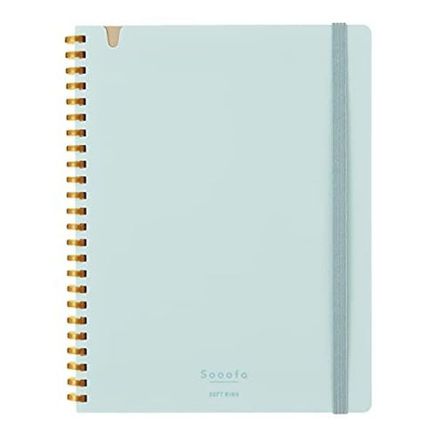 Kokuyo A5 SOOOFA GREEN Soft Ring Notebook 4mm GRID Kokuyo Soft Ring Notebook | SV738S4 80 Sheets