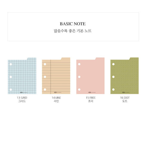 PLEPIC MINI REFILLS For 3 Ring Binder Memo Notes Shopping List To Do List Expense Record Daily Memo Weekly Memo Dot Grid Memo | 82 X 63mm