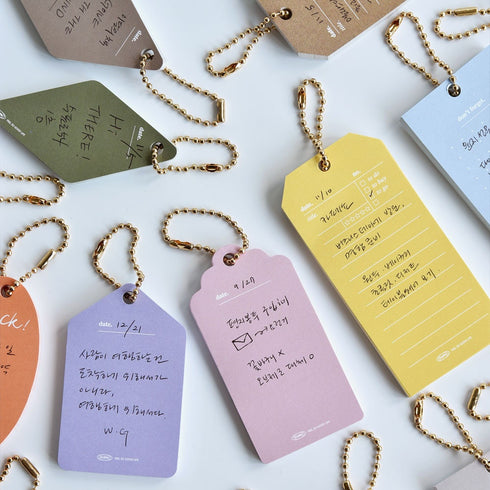 PLEPIC MEMO IT Keychain Notes Chain Notes Memo Notes Shopping List To Do List Expense Record Daily Weekly Dot Grid | 50 Sheets 150 X 60mm