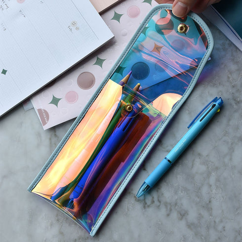 PLEPIC TWINKLE Clear Neon YELLOW Pen Case Pencil Case Storage Case Durable Pen Case Storage Case Clear Testing Case | 193 X 93mm