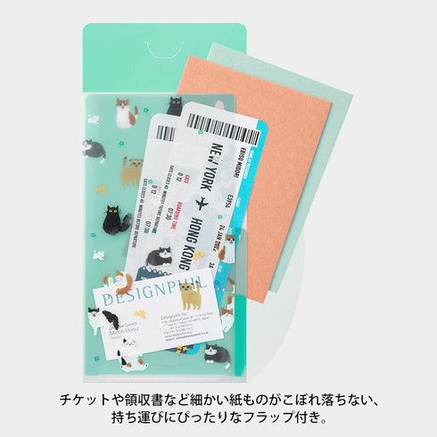 Midori A5 SLIM With Flap CAT 3 Pocket Clear Folder MD Folder Water Resistant Folder | 221.5mm X 126mm
