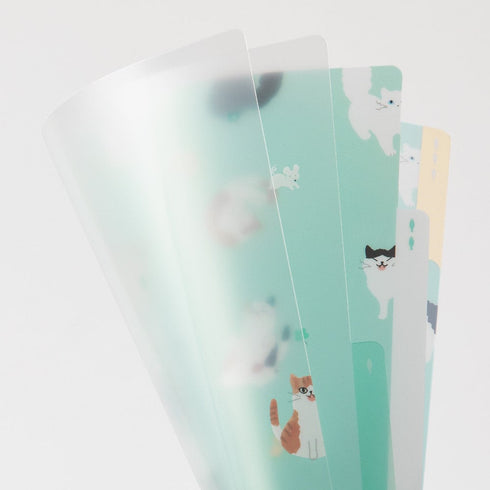 Midori A5 CATS 3 Pocket Clear Folder MD Folder Water Resistant Folder | 220mm X160mm