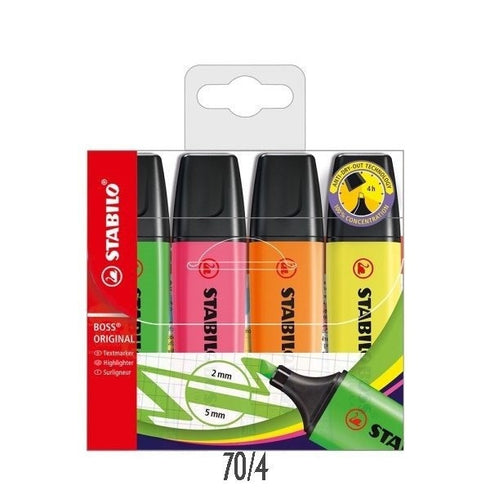 STABILO BOSS ORIGINAL Highlighter Set Stabilo Wallet Stabilo Fluorescent Stabilo Pastel | 70/4-4