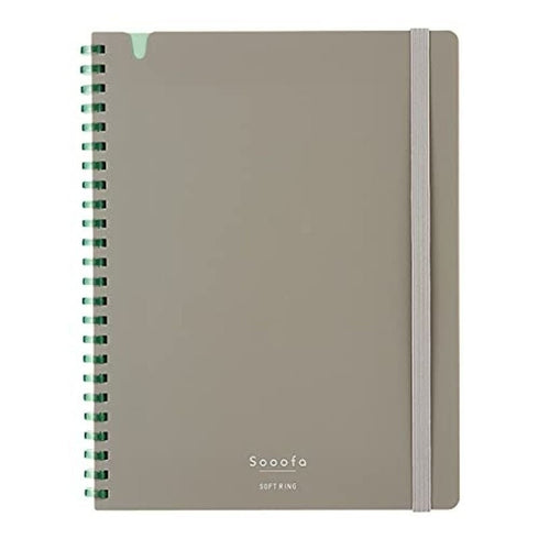 Kokuyo A5 SOOOFA YELLOW Soft Ring Notebook 4mm GRID Kokuyo Soft Ring Notebook | SV738S4 80 Sheets