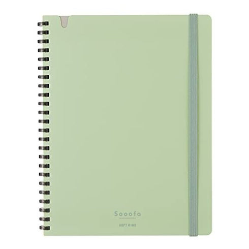 Kokuyo A5 SOOOFA Light BLUE Soft Ring Notebook 4mm GRID Kokuyo Soft Ring Notebook | SV738S4 80 Sheets