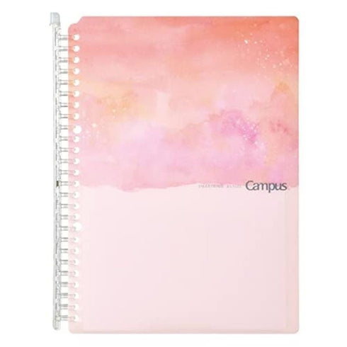 Kokuyo B5 Campus PINK Pastel Grade Limited Edition B5 Smart Ring Binder 26 Rings "Lay Flat" Notebook 60 Sheets Capacity | SP706-LV2