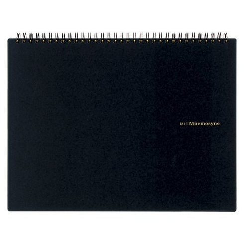 Maruman Mnemosyne A4 BLANK Plain Inspiration Notebook 80 gsm A4 Landscape Spiral Notebook Maruman A4 HORIZONTAL Notebook | 70 Pages N181A
