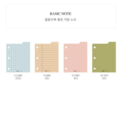 PLEPIC MINI REFILLS For 3 Ring Binder Memo Notes Shopping List To Do List Expense Record Daily Memo Weekly Memo Dot Grid Memo | 82 X 63mm