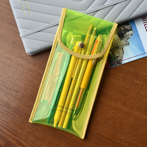 PLEPIC TWINKLE Clear Smoky GREY Pen Case Pencil Case Storage Case Durable Pen Case Storage Case Clear Testing Case | 193 X 93mm