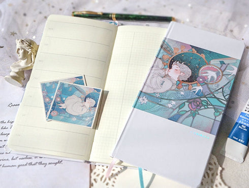 Chiba UNDATED WEEKS Tomoe River Paper 52gsm Hardcover Weekly Planner Weekly Page & Grid Page 3.7mm | 240 Pages
