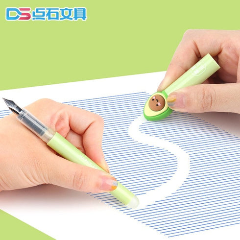 Dianshi ERASABLE ORANGE Characters Fountain Pen Barrel Fountain Pen Fine Nib | 0.5mm DS-996