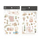MU Lifestyle Print-On Stickers Rub -On Stickers Transfer Stickers Translucent Stickers 197 | Shabby Chic Modern Farmhouse Sitting Girl