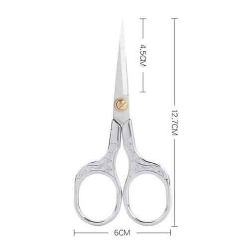 ONE Pair SILVER Retro Inspired Office Scissors Stationery Embroidery Travel | Super sharp