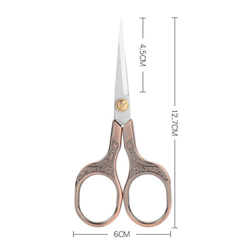 ONE Pair ROSE GOLD Retro Inspired Office Scissors Stationery Embroidery Travel | Super sharp