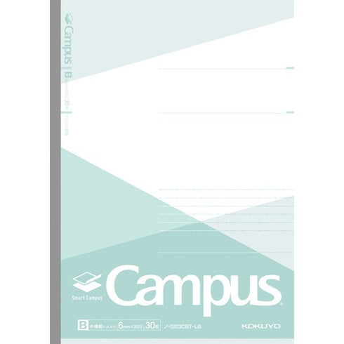 Kokuyo B5 Campus Notebook GREEN LAYER COLOR Series 6mm Dotted Line | 30 Sheets GS3CBT-L6