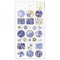 WANOWA Japan INDIGO PATTERN Stickers Japanese Pattern Stickers インディゴパターン Japanese Fabric Stickers Japanese Embellishment Stickers | 1354124