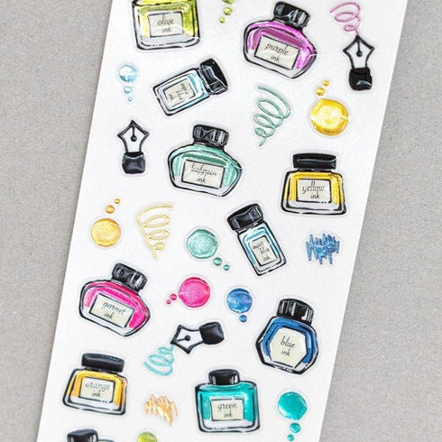 NB Co., Ltd Japan INK BOTTLES Fountain Pen Ink Bottles Stickers 万年筆のインクステッカー Stickers Japanese Embellishment Stickers | 3014125