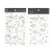 MU Lifestyle Print-On Stickers Rub-On Stickers Transfer Stickers Translucent Sticker 203 | Ethereal Flowers Roses Lavender Queen Anne's Lace