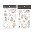 MU Lifestyle Print-On Stickers Rub-On Stickers Transfer Stickers Translucent Sticker 205 | Pink Roses Yellow Roses Rose Bouquet
