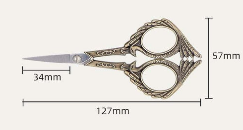 ONE Pair SILVER Retro Inspired Angel Scissors Office Scissors Stationery Embroidery Travel Wing Scissors | Super sharp