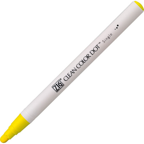 Kuretake FLUORESCENT HIGHLIGHT Zig Clean Color Dot Set One Pen or 6 Piece Set Single-Tip Marker | TCSD-6100/6VC