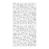 Midori Seal Collection MONSTER CHAT SERIES Black and White Planner Stickers Movable Stickers Notebook Stickers Coordinating Stickers | 2591