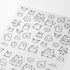 Midori Seal Collection MONSTER CHAT SERIES Black and White Planner Stickers Movable Stickers Notebook Stickers Coordinating Stickers | 2591