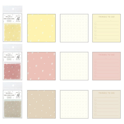 LabClip BEIGE To Do Block Fusen Sticky Notes Dot Grid Sticky Notes Pastel Sticky Notes Transparent Sticky 160 Sheets | W47 × H47 C22-MTB