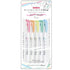 Zebra Mildliner Brush 5 FLUORESCENT Color Set Double-Sided Highlighter Brush and Extra Fine 5 Pen Set | Green Package WFT8-5C