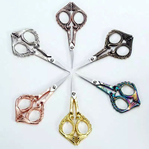 ONE Pair BRONZE Retro Inspired Angel Scissors Office Scissors Stationery Embroidery Travel Wing Scissors | Super sharp
