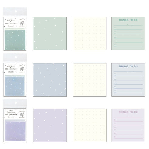 LabClip PINK To Do Block Fusen Sticky Notes Dot Grid Sticky Notes Pastel Sticky Notes Transparent Sticky 160 Sheets | W47 × H47 C22-MTB
