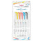 Zebra Mildliner Brush 5 FRIENDLY MILD Color Set Double-Sided Highlighter Brush and Extra Fine 5 Pen Set | Blue Package WFT8-N-5C-N