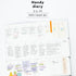 Analogue Keepers LAVENDER Handy Diary 6 MONTH HORIZONTAL Planner Undated Planner Daily Planner 100gsm Dairy Elastic Band | 120×70mm 128 Page