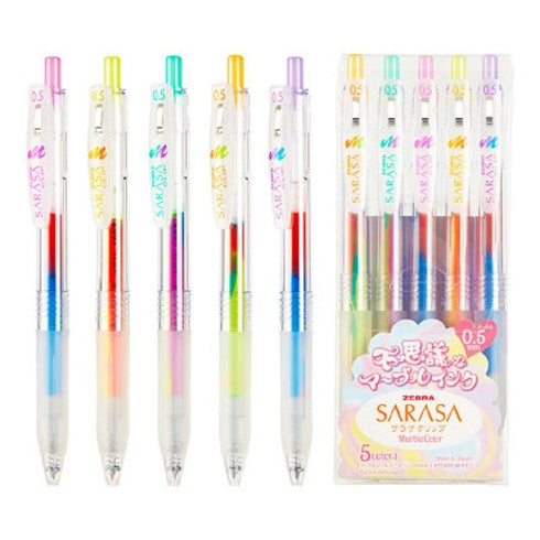 Zebra Sarasa Clip Marble MINT SHOWER Color Gel Pen 0.5mm Push Clip Gel Pen Super Saturated Ink | JJ75