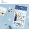 Paperian BLUE My COLORFUL Days Stickers Planner Stickers Lifestyle Stickers Daily Life Stickers Removable Sticker South Korea | 130 X 90mm