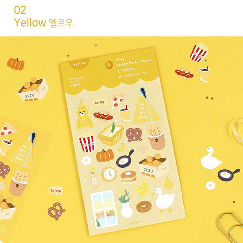 Paperian BLUE My COLORFUL Days Stickers Planner Stickers Lifestyle Stickers Daily Life Stickers Removable Sticker South Korea | 130 X 90mm