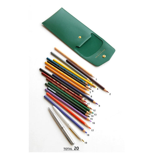 Plepic Extra PENCIL Pocket BURGUNDY Pen Case PU Pencil Case Storage Case Durable Pen Case Storage Case Pen Case Pen Case | 195 X 100 X 10mm