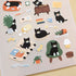 Suatelier CAT'S CATCH PVC Transparent Stickers Planner Stickers Cat Stickers Kitten Stickers Kitty Stickers Playful Stickers | 1139