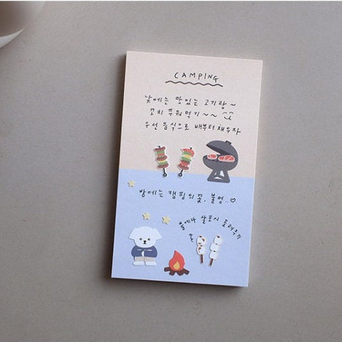 Suatelier LET'S Go CAMPING PVC Transparent Stickers Planner Stickers Camping Stickers Outdoor Stickers Tent Stickers Glamping Sticker | 1144