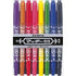 Zebra McKee BLUE Permament Dual End Marker Oil-Based Ink Fine and Extra Fine Point 0.5mm 1.00mm Marker Set | MO-120-MC