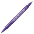 Zebra McKee PURPLE Permament Dual End Marker Oil-Based Ink Fine and Extra Fine Point 0.5mm 1.00mm Marker Set | MO-120-MC