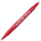 Zebra McKee RED Permament Dual End Marker Oil-Based Ink Fine and Extra Fine Point 0.5mm 1.00mm Marker Set | MO-120-MC